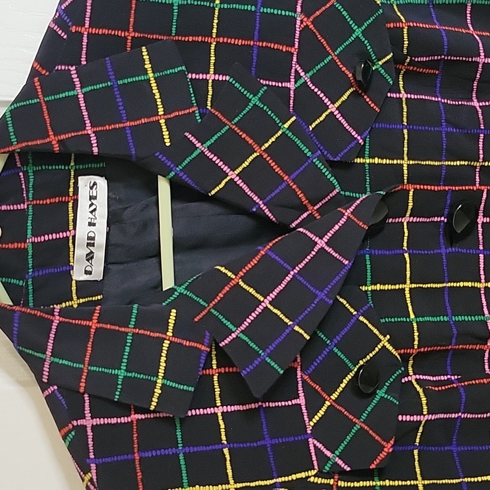 David Hayes Silk Blazer and skirt set